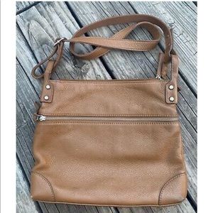 Fossil Brown Leather Crossbody Shoulder Bag Purse Bag.